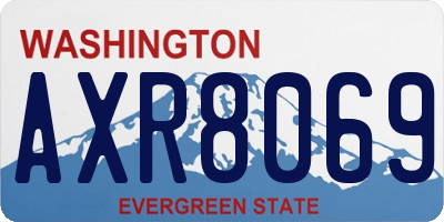 WA license plate AXR8069