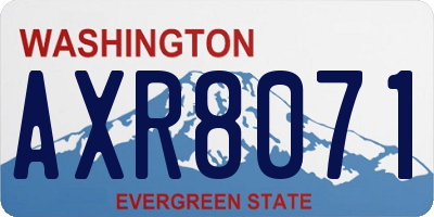 WA license plate AXR8071