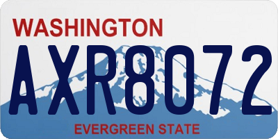 WA license plate AXR8072
