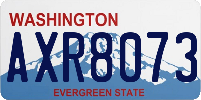 WA license plate AXR8073