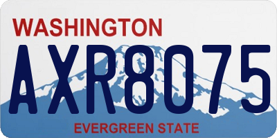 WA license plate AXR8075
