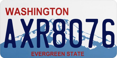 WA license plate AXR8076