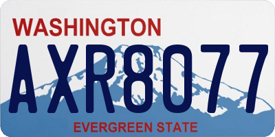 WA license plate AXR8077