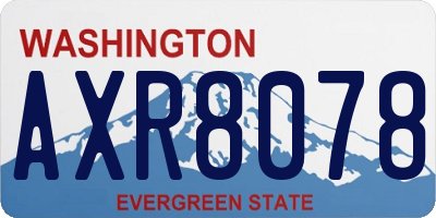 WA license plate AXR8078