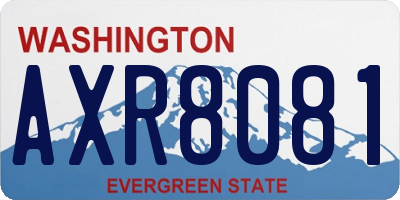 WA license plate AXR8081