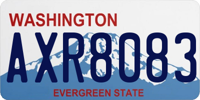 WA license plate AXR8083