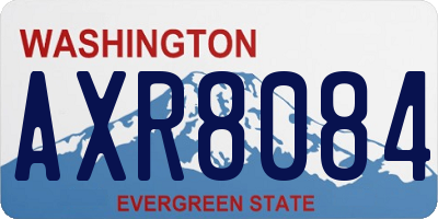 WA license plate AXR8084