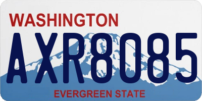 WA license plate AXR8085