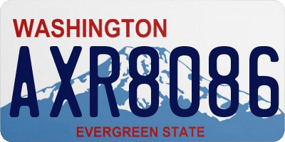 WA license plate AXR8086