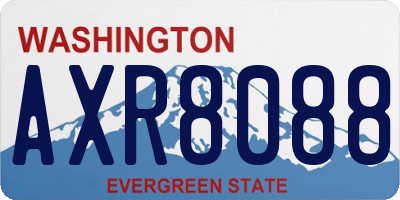 WA license plate AXR8088