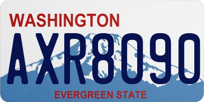 WA license plate AXR8090