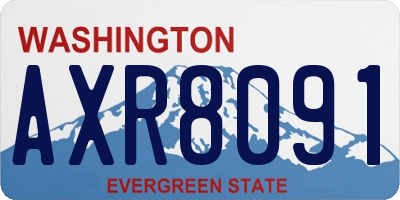 WA license plate AXR8091