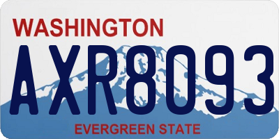 WA license plate AXR8093