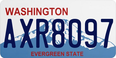 WA license plate AXR8097