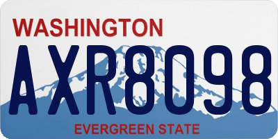 WA license plate AXR8098