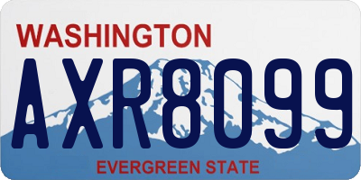 WA license plate AXR8099