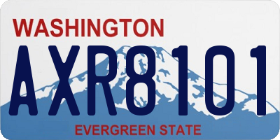 WA license plate AXR8101