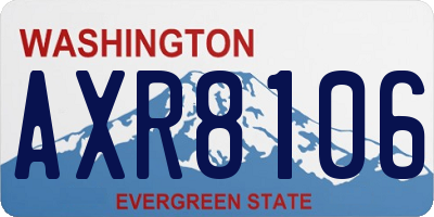 WA license plate AXR8106