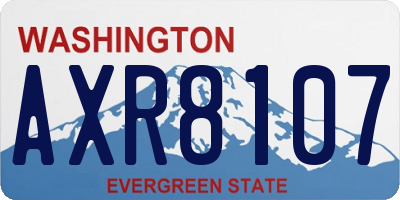 WA license plate AXR8107