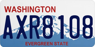WA license plate AXR8108