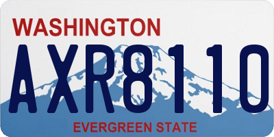 WA license plate AXR8110