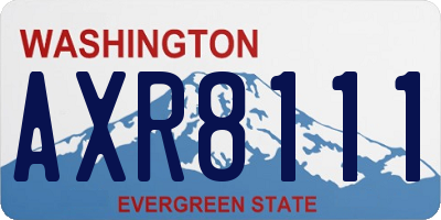 WA license plate AXR8111