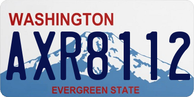 WA license plate AXR8112
