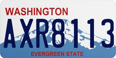 WA license plate AXR8113