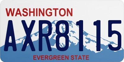 WA license plate AXR8115
