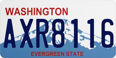WA license plate AXR8116
