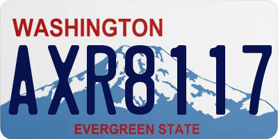 WA license plate AXR8117