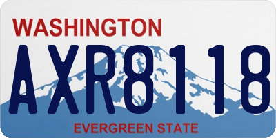 WA license plate AXR8118