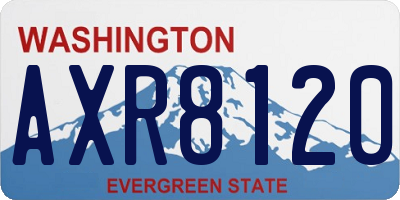 WA license plate AXR8120