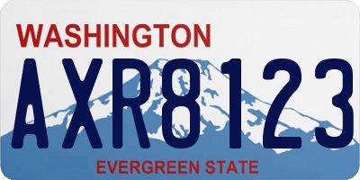 WA license plate AXR8123