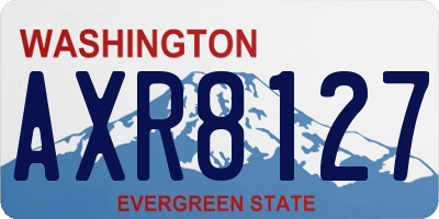 WA license plate AXR8127