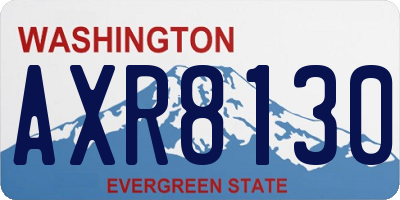 WA license plate AXR8130