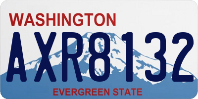 WA license plate AXR8132