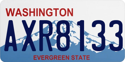 WA license plate AXR8133