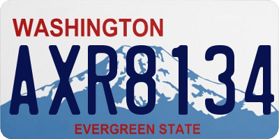 WA license plate AXR8134