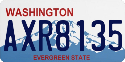 WA license plate AXR8135
