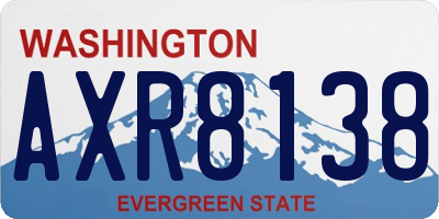 WA license plate AXR8138