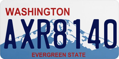 WA license plate AXR8140