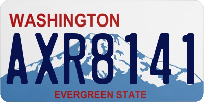 WA license plate AXR8141