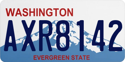 WA license plate AXR8142