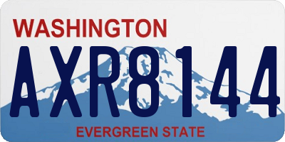 WA license plate AXR8144