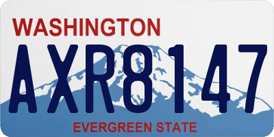 WA license plate AXR8147