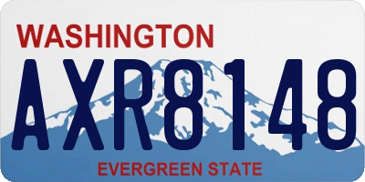 WA license plate AXR8148