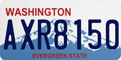 WA license plate AXR8150