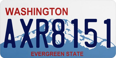 WA license plate AXR8151