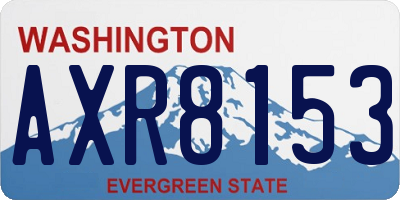 WA license plate AXR8153